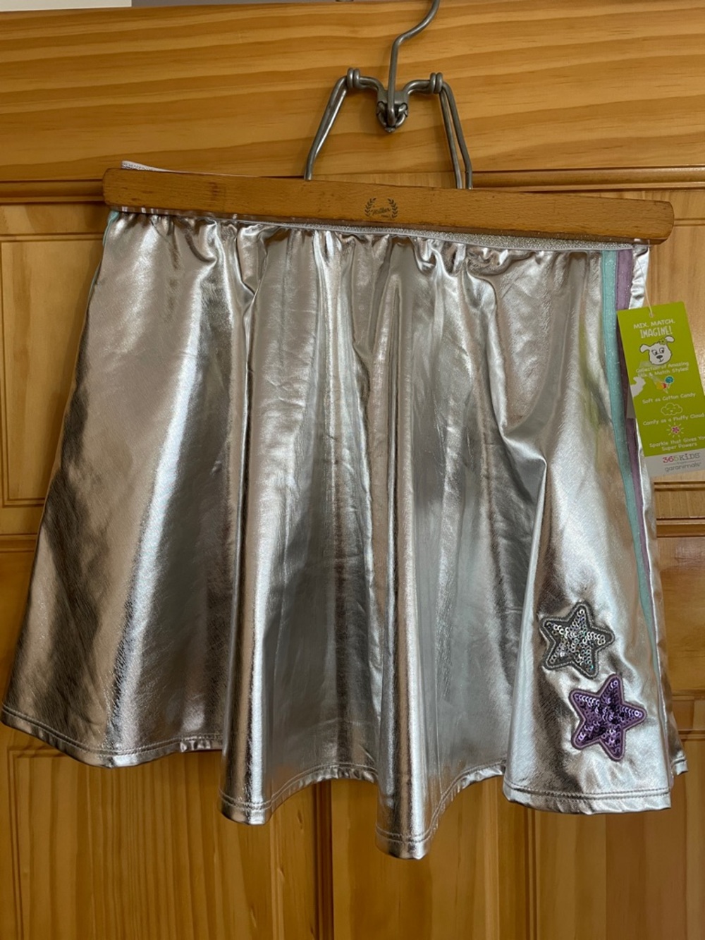 Garanimals Silver Metallic Circle Skirt with Star Appliqués